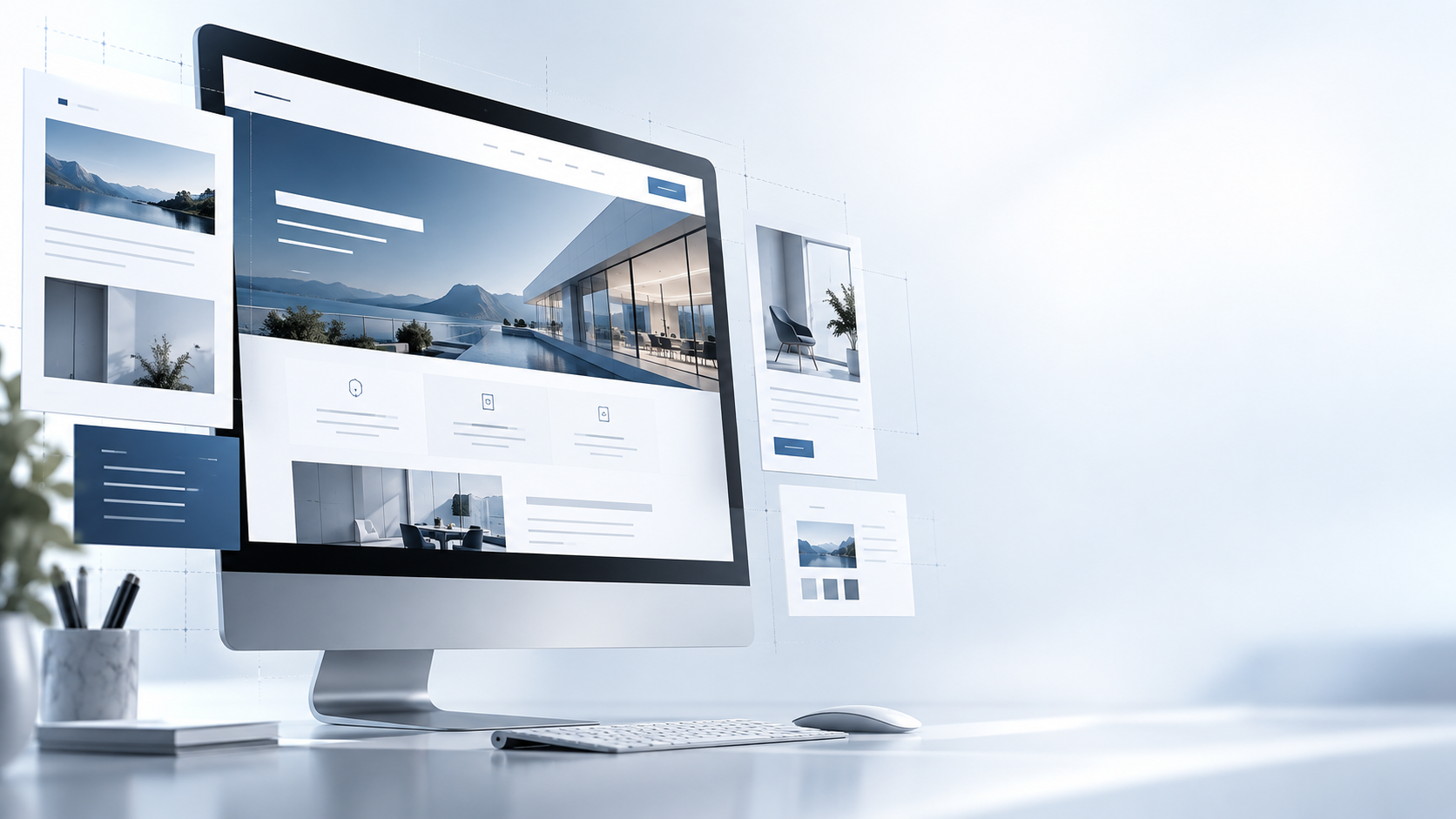 Visualisierung einer modernen WordPress-Website